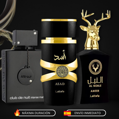 Pack Trio Perfumes Árabes para Hombre | Club de Nuit, ASAD, Al Noble